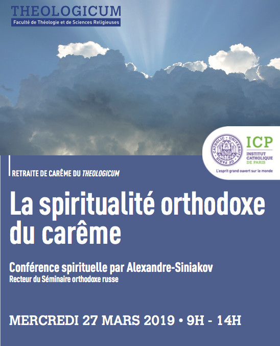 Conférence spirituelle du recteur lors de la retraite de Carême de la faculté de théologie de l'Institut catholique de Paris Conférence spirituelle du recteur lors de la retraite de Carême de la faculté de théologie de l'Institut catholique de Paris