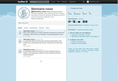 Le séminaire est désormais sur Twitter