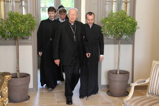 Visite au séminaire du cardinal Roger Etchegaray