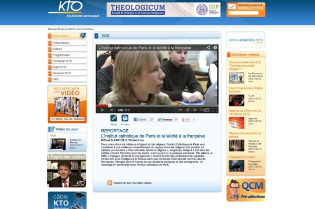 KTO TV présente la formation "Interculturalité, Religions, Laïcité" à l'Institut catholique de Paris, suivie par nos séminaristes