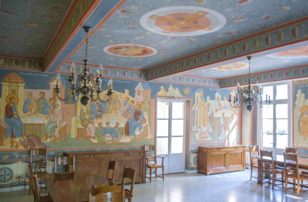 Les fresques dans le réfectoire du séminaire: présentation de ce magnifique ensemble iconographique Les fresques dans le réfectoire du séminaire: présentation de ce magnifique ensemble iconographique