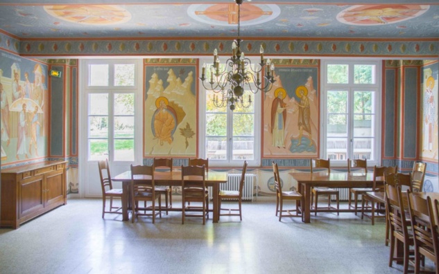 Les fresques dans le réfectoire du séminaire: présentation de ce magnifique ensemble iconographique Les fresques dans le réfectoire du séminaire: présentation de ce magnifique ensemble iconographique