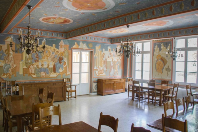 Les fresques dans le réfectoire du séminaire: présentation de ce magnifique ensemble iconographique Les fresques dans le réfectoire du séminaire: présentation de ce magnifique ensemble iconographique