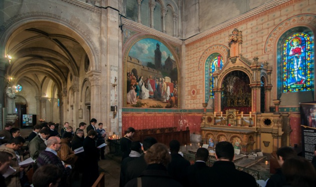 Pèlerinage commun de notre Séminaire et du Séminaire Saint-Sulpice à Argenteuil auprès de la Tunique du Christ