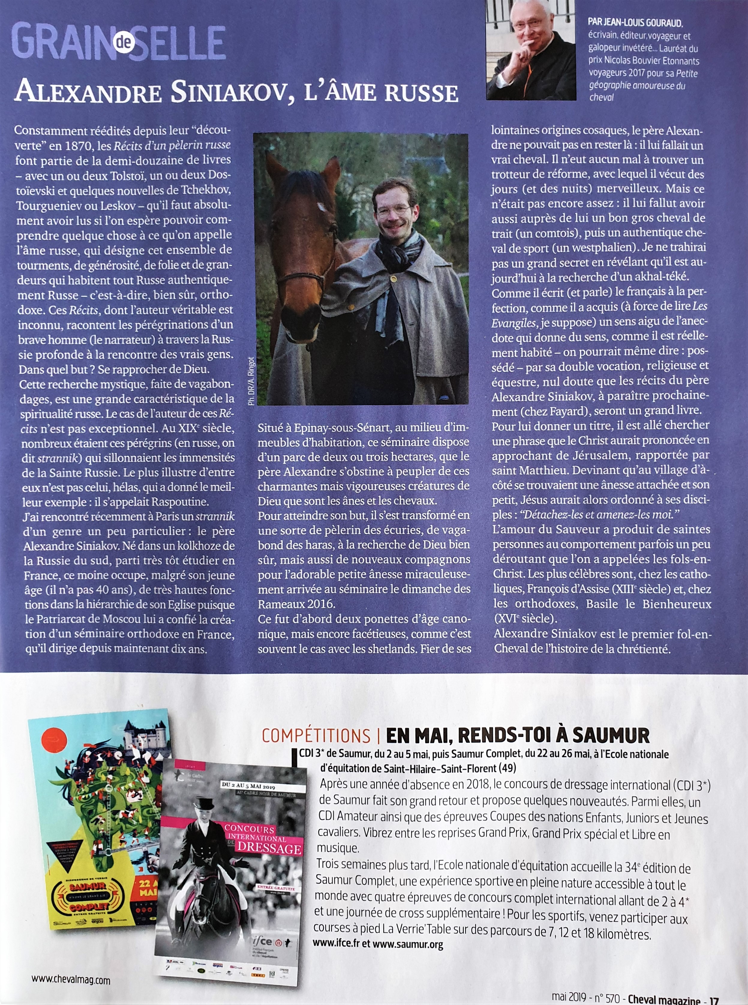 Article sur notre petite cavalerie dans "Cheval Magazine"
