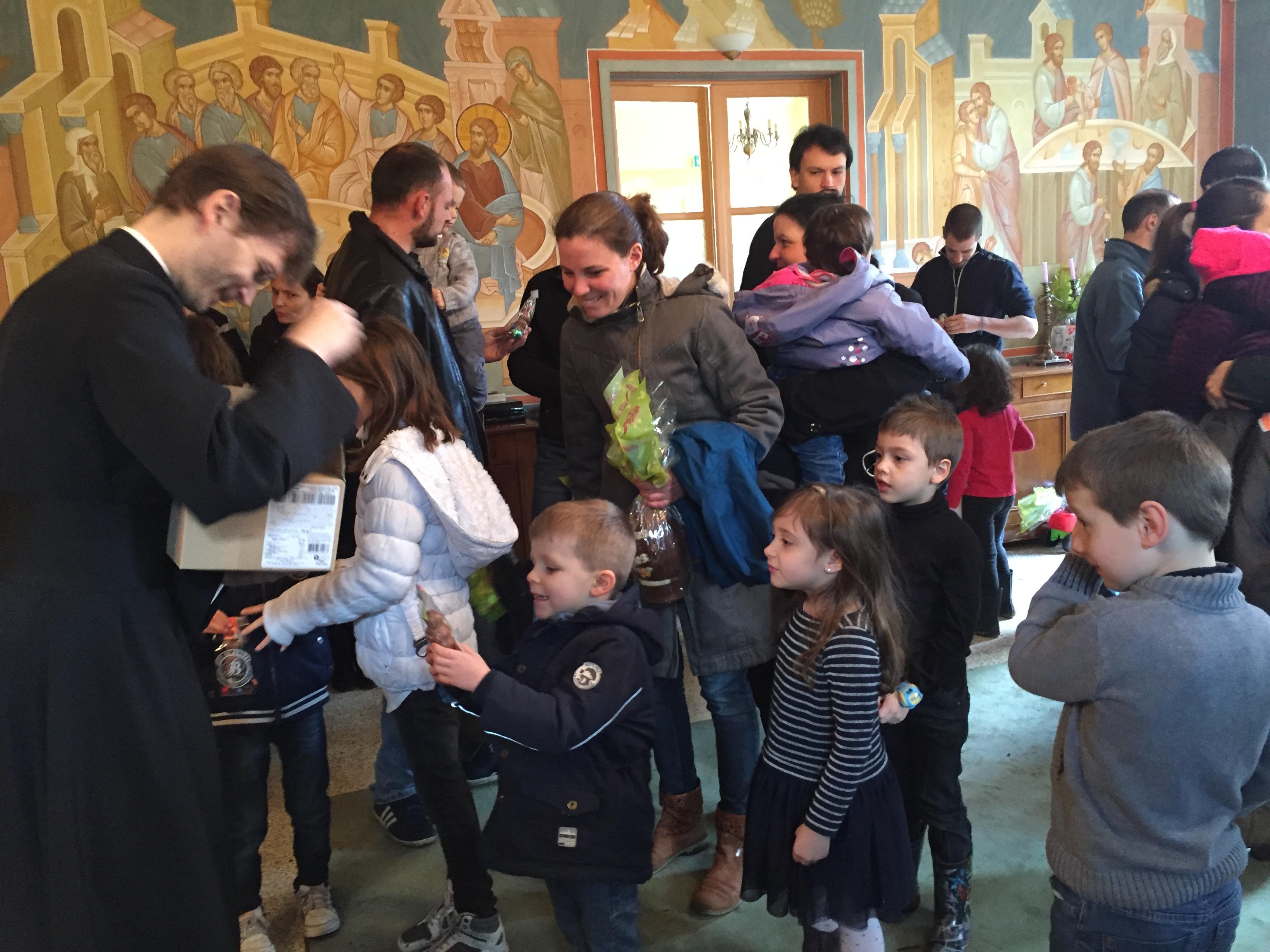 Fête de Pâques au Séminaire avec les sapeurs-pompiers du Val-d'Yerres et leurs familles