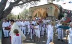 Nos séminaristes ont chanté après la messe de l'Assomption à la chapelle Sainte-Anne de Saint-Tropez