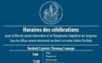 Horaires des célébrations de la Théophanie