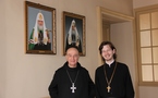 Visite au séminaires de trois abbés bénédictins