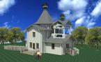 Un article du Parisien sur la construction d'une église en bois russe dans le parc du séminaire
