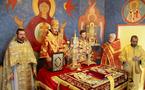 La liturgie du lundi de Pâques au séminaire était célébrée par l'évêque Nestor de Chersonèse