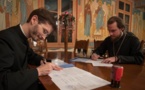 Signature d'une convention de collaboration entre le Séminaire et l'Université orthodoxe de Moscou