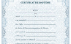 Certificats de baptême à l'usage des communautés du diocèse de Chersonèse